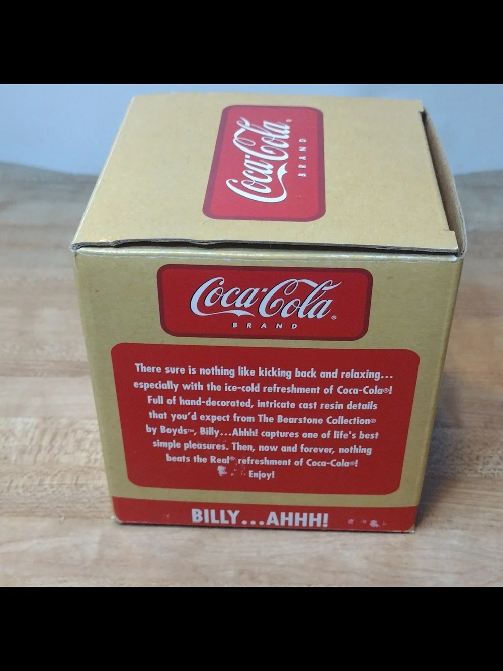 Boyds Bears Coca Cola Billy Ahhh 919904 First Edition 1E Crossover Boxed Mint